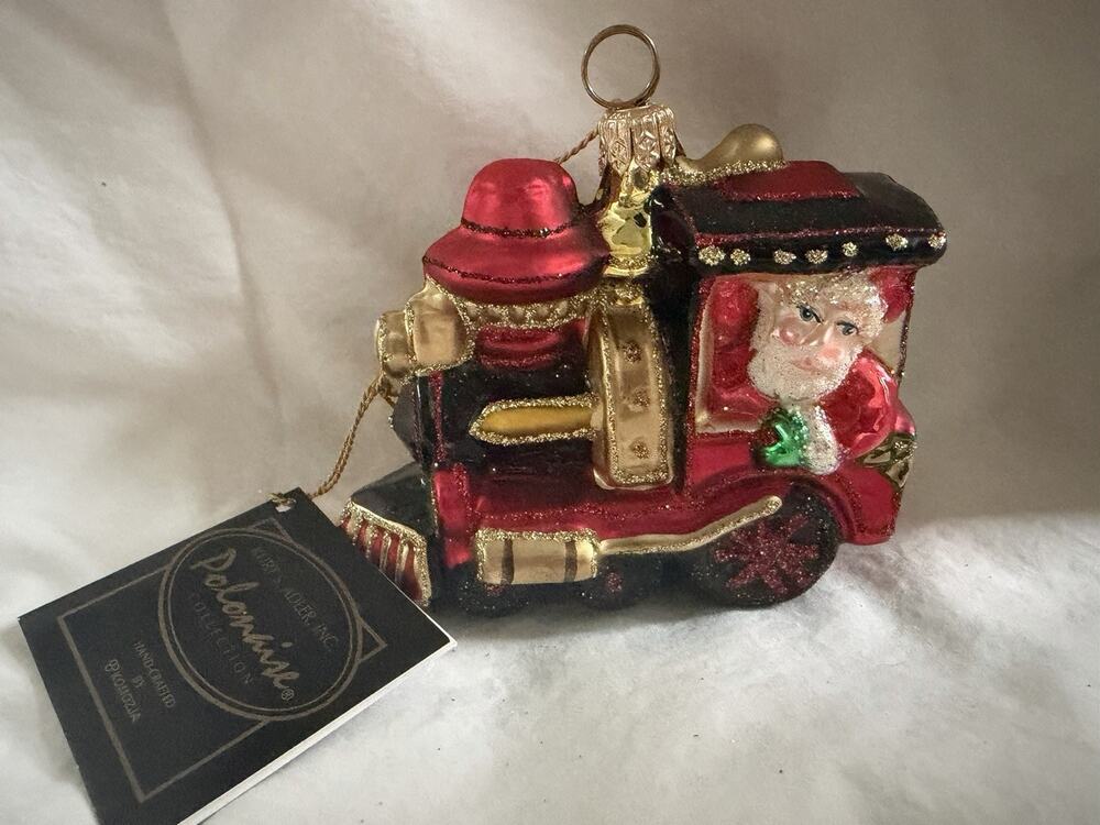Polonaise Little Engine AP1318NC Glass Christmas Ornament Komozja w/ Box Tag